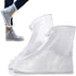 Rain Overshoes - Unisex - Sturdy Shoe Covers - With Zipper and Drawstring - Shoe Cover - Waterproof Shoe Protectors - Motorcycle Scooter Bicycle Shoe Cover - Shoe Cover - Rain Cover - Protects Against Rain and Dirt - White - Size 40/41