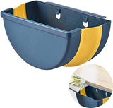Trash Can - Foldable Trash Can - Kitchen Waste Bin - Trash Can In The Kitchen - Hanging Kitchen Cabinet Door - Car - Cabinet Door - Camping - Office - Bedroom - Organizer - Easy To Hang - Handy - Wall Mountable - Plastic - Blue