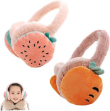 Ear Protectors - 2 Pieces - Ear Warmer - Ear Covering - Plush Ear Warmers - Carrot Ear Warmer - Strawberry Ear Warmer - Winter Ear Warmers - Foldable - Headwear - Windproof - Winter Outdoors - Warm Protection - Winter Accessories - Christmas Gift - Pink