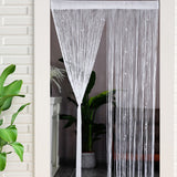Door Curtain - 100 * 200 cm - Fly Curtain - Decorative Curtain - Plastic Fly Curtain - Easy Installation - Luxury Door Screen - Fly Screen Curtain - Beige