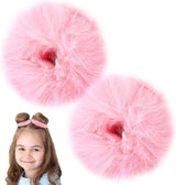 Scrunchie - 2 Pieces - Hair Accessories - Hair Twist - Hair Elastic - Crunchie - Hair Donut - Hair Elastic Hair Accessory - Satin Scrunchie - Hair Accessories Styling - Hair Bun Accessories - For Women And Children - Ladies And Girls - Pink