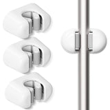 Broom Holder - 3 Pieces - Self-Adhesive - Broom Hanging System - Broom Holder - Garden Tools - Tool Holder - Wall Mount - For Office, Kitchen, Garage, Garden, Storage and Save Space - For Mop and Broom - White