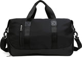 Travel Bag - Gym Bag - Hand Luggage Travel Bag - 47 x 25 x 22 cm - Sports Bag - Shoulder Bag - Waterproof and durable - With shoe compartment - Wet and dry - Suitable for men and women Swimming Sports Travel Gym Bag (black)