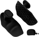 Fitness Strength Training Grips - Rubber Gym Weightlifting Non-Slip Exercise Grips - Breaking Limits Power Grips - Deadlift Straps - Lift Straps - Strength Training - Fingerless Weightlifting Grips - Anti-slip Palm Protectors - 2 Pieces - Black
