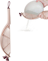 Rice Washer - Colander - Colander for Vegetables - Rice Washing Bowl - Kitchen Colander - Colander for Washing Rice - Vegetable Fruit Pasta Sieve Draining Rack - For Washing and Draining Rice, Fruit, Vegetables, Grains, Beans - Pink