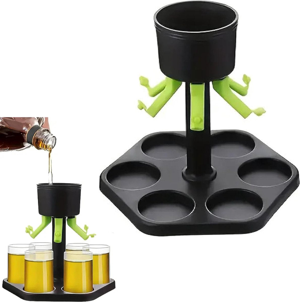 Shot Fountain - Shot Dispenser - Drink Dispenser - Shot Dispenser - Alcohol Dispenser - Shot Glasses - Drinks - Game - Party - For 6 Shot Glasses - For 6 People New Year New Year's Party Drinking Games - For Cocktail Party, Drinking Games