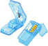 Pill Cutter - 2-Piece Pill Splitter - Tablet Splitter - Medicine Cutter - Pill Cutter - BPA-Free - Pill Storage Box - Pill Box with Sharp Blade - Suitable for Hard Pills - Small and Large Pills - Portable Cutting Mechanism - Blue