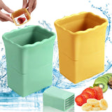 Fruit Knives - 2 Pieces - Fruit Slicer - Strawberry Slicer - Banana Slicer - Kitchen Gadget - Kitchen Accessories - Portable - Multifunctional - Ergonomic - Sharp - For Egg/Mushroom/Kiwis/Tomato/Lemon/Strawberry/Bananas - Yellow and Green
