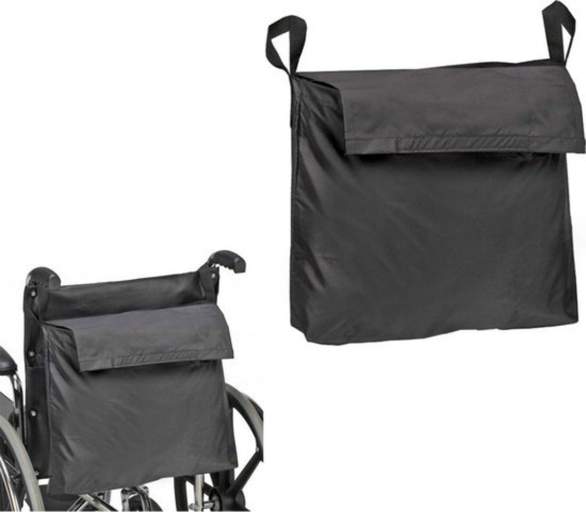 Wheelchair Bag - Wheelchair Storage Bag - Universal - Mobility Scooter Bag - Rollator Storage Bag - Waterproof Bag for Wheelchair - Lined Wheelchair Bag - Wheelchair Shopping Bag - Wheelchair Accessories - Large Capacity - Foldable