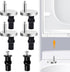 Toilet Seat Hinges - 4 Pieces - Toilet Seat Hinge Set - Universal Hinges for Toilet Seat - Toilet Seat Installation Mounting Kit - Stainless Steel - Adjustable - Easy to Install - Replacement Hinges for Toilet Seat - Hinge Replacement Set