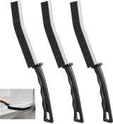 3x Hard-bristled Crevice Brush - Long Handle - Grout Brush - Narrow Cleaning Brush - Gap Cleaner - Household Cleaning Tools - Universal - For Hard-to-Reach Places - Hand Brush - Scrubbing Brush - Crevice Brush