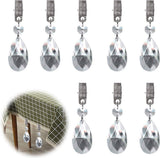 Tablecloth Weights - 8 Pieces - Tablecloth Weights - Garden Oilcloth/Tablecloth Weight Balls - Tablecloth Weighters - Weighted Tablecloth Hangers - Metal Clip - For Picnic Tables - Keep Tablecloths in Place