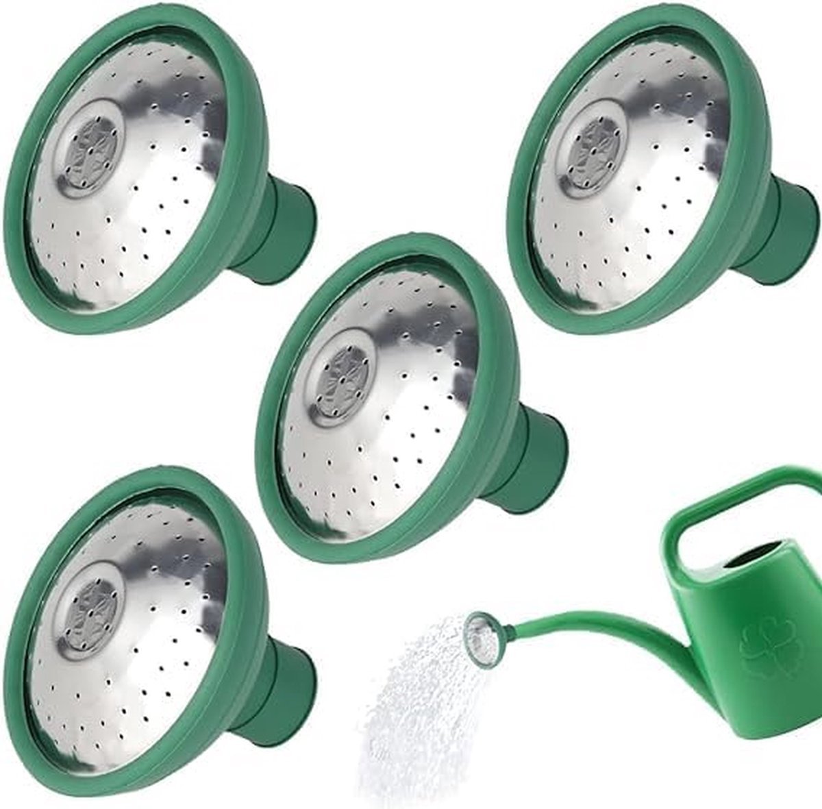 Spray Nozzle - 4 Pieces - Shower Head - Separate Shower Head - Shower Head for Watering Can - Separate Shower Head - Plant Watering Can - Outdoor Watering Cans - For Watering Can 22mm - For Watering Garden Plants Flowers - Indoor and Outdoor - Green