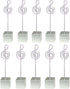 Photo Holders - Clip Photo Holders - Photo Holder with Clip - Memo Holder - Table Card Holders - For Guest Gifts, Weddings, Births, Baptisms, Birthdays, Christmas, Communion - Silver - 10 Pieces