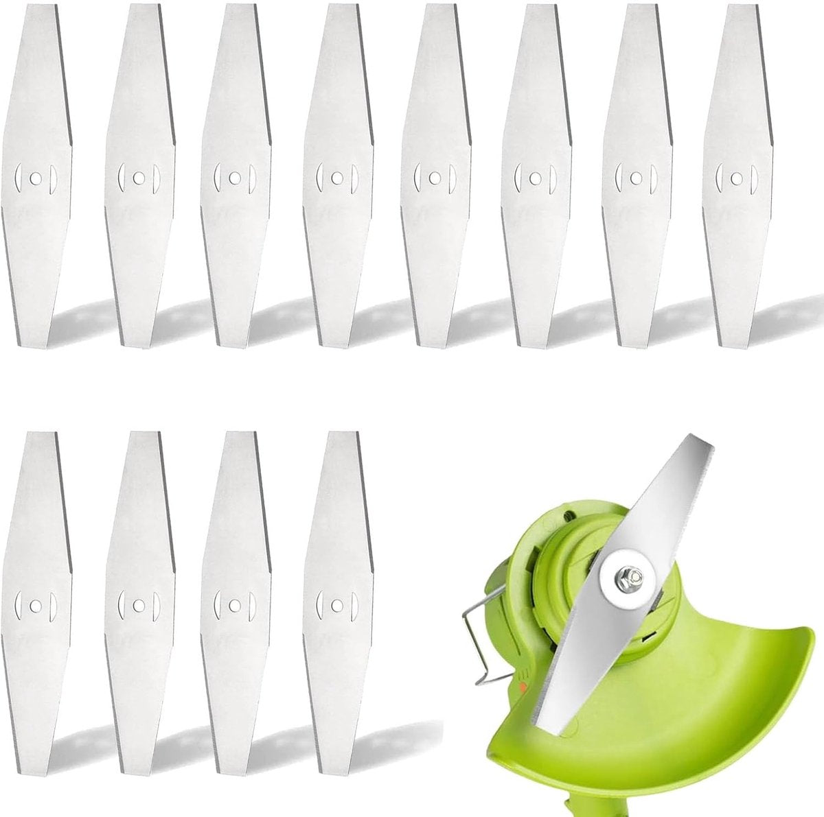 12 Pieces - Grass Trimmers Replacement Blade - 15cm General - Grass Trimmer - Brushcutter - Replacement Blades - Replacement Small Blades - Metal Grass Trimmer - Accessories - Blades - Small Blades - Suitable For All Common Lawn Mowers, Brushcutters and B