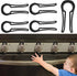 Gas Stove Knob Lock - 5 Pieces - Child Lock - Child-Safe Oven Locks - For Children and Pets - Suitable for Gas Stove, Gas/Electric Stove, Electric Oven, Induction Stove, Gas BBQ, Hob - Kitchen Utensils - Black - Child Safety