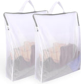 Laundry Bags 2 Pieces - Laundry Bags - Laundry Nets - Laundry Bags with Zippers - Protect Your Laundry and Washing Machine - 50x40x10 Cm - Large Laundry Net - Mesh Laundry Bags with Zippers - Reusable Laundry Bag with Handle - For Home, Dormitory, Hotel, 