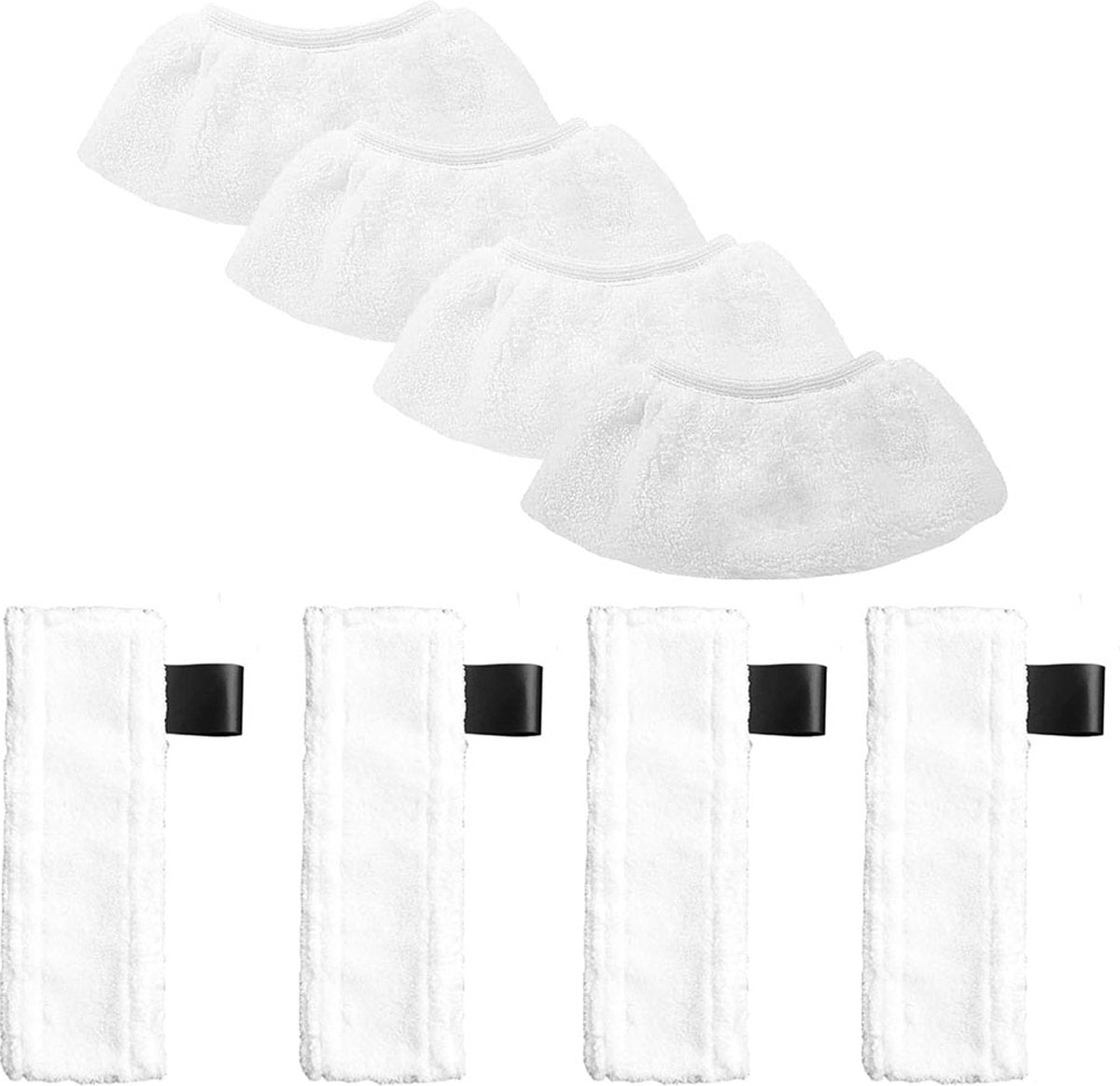 Accessory Set Suitable For Kärcher Easyfix Sc1, Sc2, Sc3, Sc4 & Sc5 - Steam Cleaner Accessories - Replacement Microfiber Cloths - Mop Pad - 8-Piece - Replacement Parts - Powerful Stain Removal - Hard-to-Reach Places
