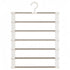 6-in-1 Trouser Hanger - Clothes Hanger - Space-Saving - Hang Up to 6 Trousers - Multiple Trousers - For Women and Men - For Trousers, Scarves, Jeans, Clothing, Towels, Skirts - 50.5x35.5 Cm - White - 1 Piece