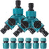 Y-Piece Tap Splitter - 2-Way Y-Manifold with 2 Separate Shut-off Valves - 2-Way Y-Manifold for a G 3/4" Water Connection with 1/2" Hose Connection - For Home and Garden Use - G 3/4" Water Distributor