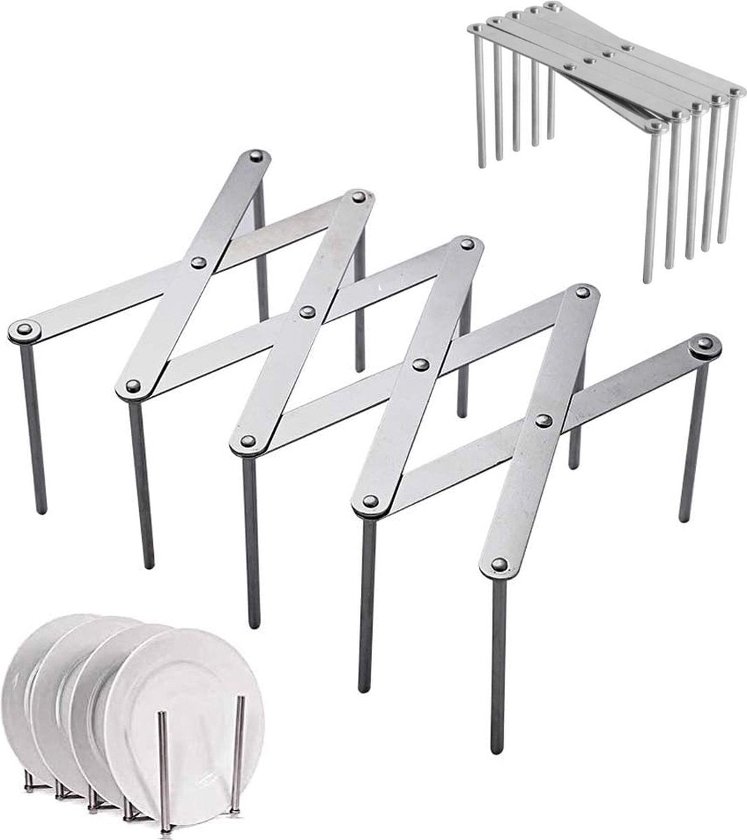 Drying rack - Dish rack - Cutlery holder - Drying rack for dishes - Dish drying rack - Dishwashing rack - Kitchen rack - Telescopic - Stylish & Practical for Every Kitchen
