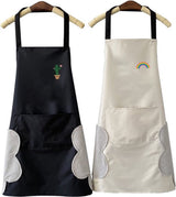 Kitchen Apron - 2 Pieces - Professional Cooking Apron - For Ladies and Gentlemen - Hospitality Apron - Easily Adjustable - Pottery Apron - Painting Apron - Crafts - For Men's Workshops - Denim Aprons - Bartenders - Carpenter's Apron - Barbecue Aprons