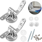 Toilet Seat Hinges Fittings - Mounting Set for Wooden, Resin, and MDF Toilet Seats