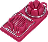 Egg Slicer - 2 in 1 Multifunctional Egg Slicer - Combination Egg Slicer - Stainless Steel - Durable - Egg Slicer - Eggs - Egg Divider - Eggslicer - Egg Tools - Dishwasher Safe - Handy & Practical