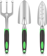 3-Piece Garden Tool Set - Gardening Set - Garden Kit - Tools for the Garden - Hand Tools - Garden Shears - Ideal Garden Gift for Women and Men - For Garden Lovers - Green