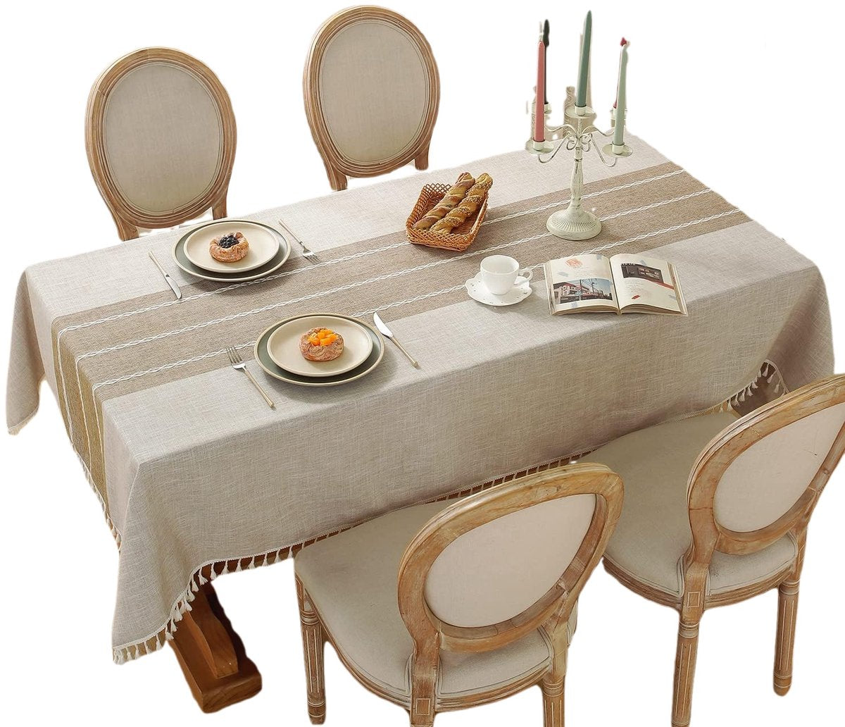 Tablecloth - 140x300cm - Luxury Stylish Oilcloth - Beautiful Protecttable - Water-repellent Tablecloth - Anti-Slip Oilcloth - Heat-resistant Tablecloths - Cotton Tablecloth