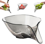 Drain Basket - Sieve with Funnel - Draining Sieve - Kitchen Sieve - Drying Rack - Plastic - Draining Cooked Noodles - Multifunctional - For Washing Food, Vegetables and Fruit - For Kitchen Sink - Grey