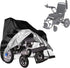 Wheelchair Protective Cover - Universal - Wheelchair Cover - Premium Wheelchair Cover - 130 x 115 x 75 Cm - With Drawstring - Mobility Scooter Protective Cover - Rain Cover - Waterproof - Wheelchair - Black