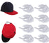 Cap Rack Set of 8 - Wall Cap Holders - Cap Hooks - With Screws and Tape - Two Installation Methods - Cap Rack Coat Rack - Cap Rack Storage System - Cap Storage Bag - Hat Holder - Cap Organizer - Double Suspension - White