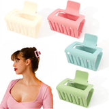 Hair Clips - Hair Clips - 4 Pieces - Hair Clip - Elegance & Refined - Anti-Tangle Hair Clips - Nude Colors - Matte - Square - Hair Claw - Hair Pin - Hair Clip for Women - Does Not Fall Off - Does Not Damage Hair - Gift for Woman