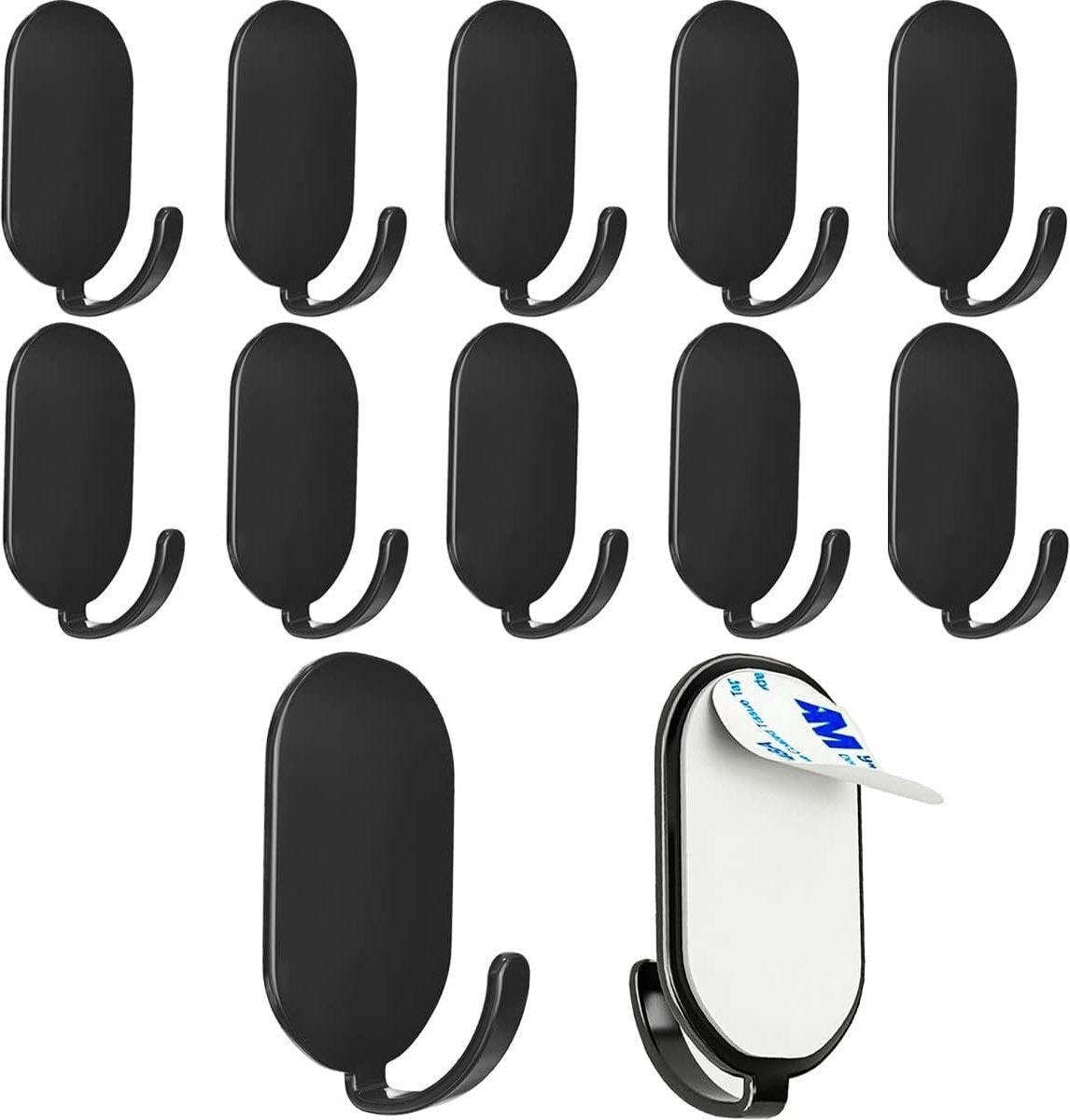 10 Self-Adhesive Hanging Hooks - Stainless Steel - Towel Hooks - Thicker - Wall Hooks - Stick-on Hooks - Towel Hooks - Multifunctional Hook - Clothes Hook - Traceless - Kitchen / Bathroom - Suitable for Various Wall Surfaces