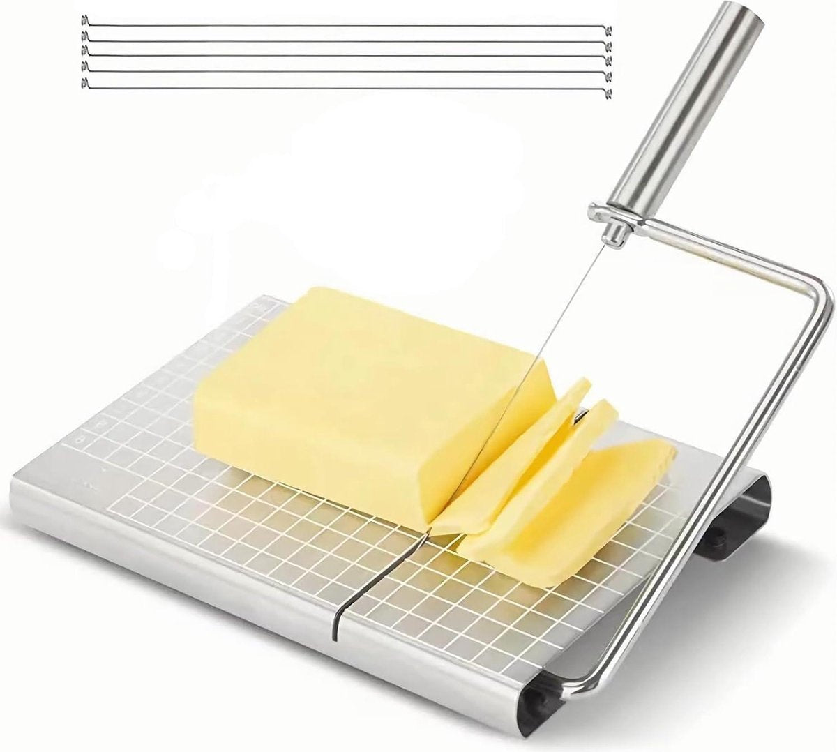 Cheese slicer young cheese - OUCONGK Cheese slicer stainless steel wire butter bread sandwich Cheese slicer young cheese