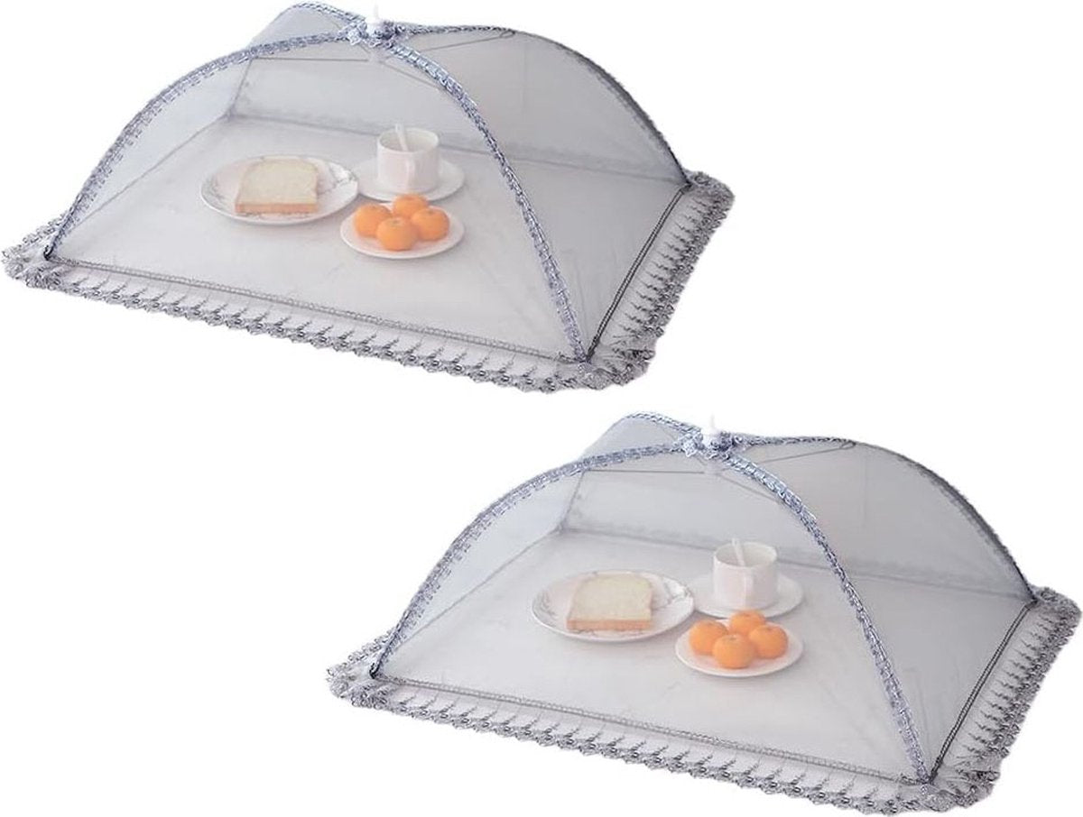 Fly Cover - 2 Pieces - Food Cover - Food Cover - 50 x 70 Cm - High Density - Foldable Food Covers - Food Cover - Perfect Protection For Food - For Barbecues, Picnics & Indoors - Protection Against Flies & Wasps
