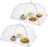 Fly Covers - Foldable Fly Covers 2 Pieces - Fly Cover - Flystopper - Foodcover - Pop Up Insect Net - Fly Covers/Insect Covers - For Barbecues, Picnics and Indoors - Protection Against Flies and Wasps - 35 x 35 x 22 cm