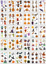 30 Sheets of Kids Halloween Tattoo Stickers - Halloween Decorations - Temporary Tattoo Stickers for Boys and Girls - Suitable for Halloween Candy - Party Bag Fillers - Halloween Stickers