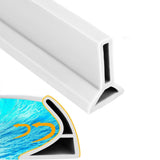 Shower Water Stopper - Self-Adhesive Shower Water Barrier - Shower Threshold - Water Threshold - 2 Meters - With Adhesive - Silicone - Sanitary Water Stopper - Anti-Water Strip - Water-Repellent Strips - Sealant Edge - Bathroom Water Threshold - Leak-Proo