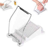 Cheese Slicer - Multipurpose Slicer Dicer - Vegetable Cutter - Multifunctional Chaf - Stainless Steel - Kitchen Utensils - Kitchen Accessories - Cheese Slicer for Young Cheese - For Cheese/Ham/Root Vegetables/Hot Dogs - White