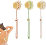 Bath Brush - 3 Pieces - Back Brush Shower with Long Handle - Body Brush - Double-Sided - Massage - Rich Lather - Back Scrubber - Shower Brush - Back Brush - Skin Brush - Exfoliating Back Brush - Bath & Shower Accessories - Deep Cleansing