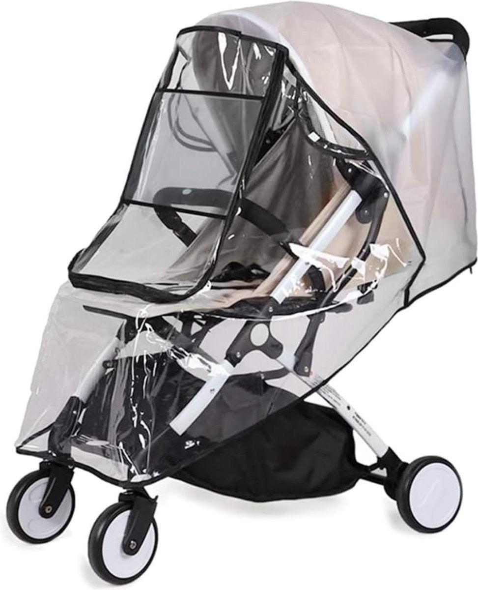 Stroller Rain Cover - Universal - Stroller Rain Cover - Buggy Rain Cover - Rain Cover for Stroller - Universal Stroller Accessory - Baby Weather Protection - Baby Travel Weather Shield - Windproof Waterproof - Protection Against Dust and Snow