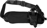 Waist Bag with Bottle Holder - Hiking Waist Bag with Bottle Holder - Outdoor Pouch Bag with Water Bottle / Bib Holder - Ideal for Festivals or Vacations - Multifunctional Strap - Adjustable - For Hiking, Dog Walks, Outdoor Activities - Black