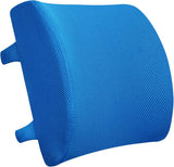Ergonomic Lower Back Cushion - Memory Foam - Back Support - Lumbar Support - Relieve Fatigue - For Car, Office Chair, Sofa and Bed - Car Cushion - Working from Home - Blue - Back Pain & Sitting Comfort