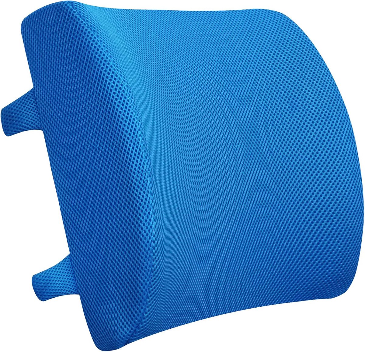 Ergonomic Lower Back Cushion - Memory Foam - Back Support - Lumbar Support - Relieve Fatigue - For Car, Office Chair, Sofa and Bed - Car Cushion - Working from Home - Blue - Back Pain & Sitting Comfort