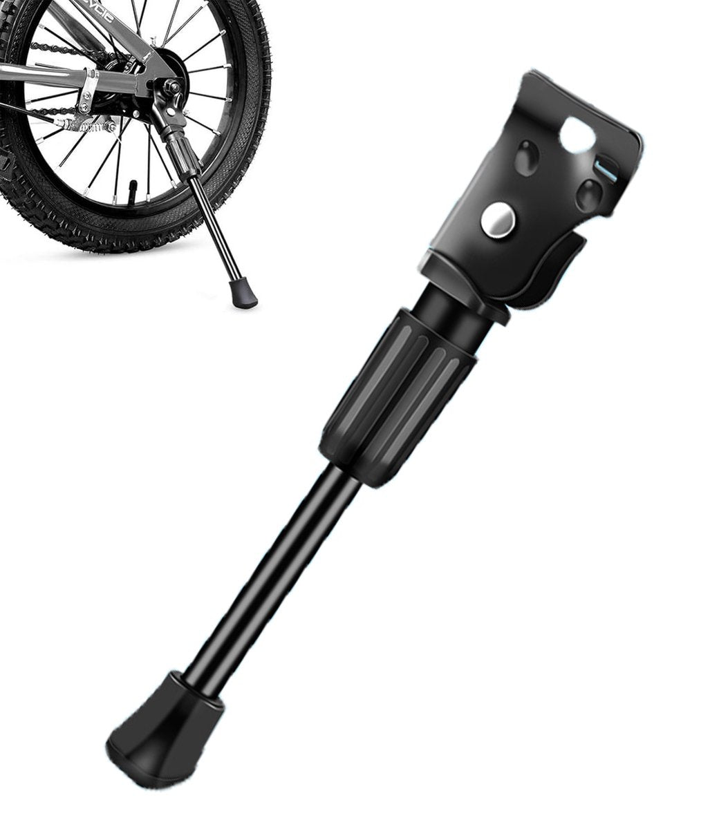 18 Inch - Bicycle Stand for Children's Bikes - MTB Kickstand - Single Bicycle Stand - Bicycle Accessories for Children - Bicycle Stand - Side Stand for Bicycles - Bicycle, E-Bike, City Bike & Mountain Bike - Black - Easy to Install