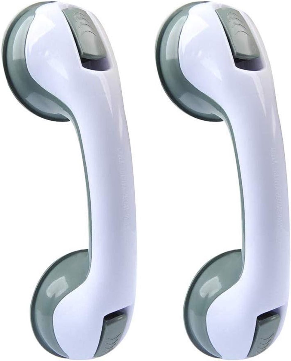 Wall Grab Bar - 2-Piece - Professional Non-Slip Handle - Wall Grip - Toilet Grab Bar - Bath Grab Bar - Shower Grab Bar - Grab Bar - Safety Grip - Providing Support - Very Safe - For Bathroom/ Shower/Toilet /Cabinet Handles /Glass Doors /Windows