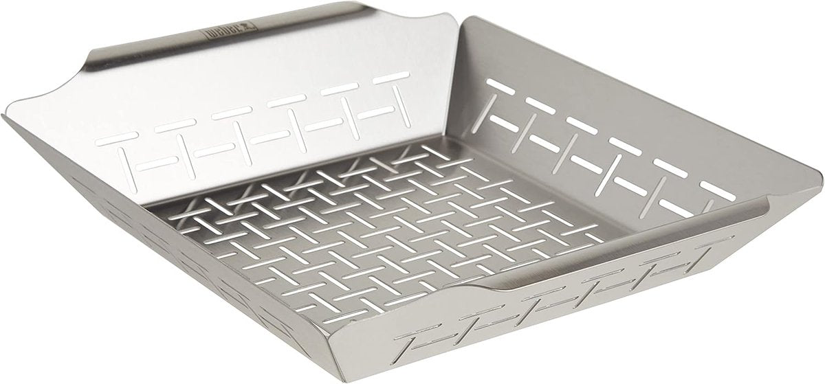 Professional Grill Basket - High-Quality Baking Trays - Barbecue Pans - BBQ Grill Basket - Optimal Heat Distribution - Practical - Durable - Grilled Vegetables / Meat - Very Suitable for Oven Safe / Gas / Charcoal / Electric Grill