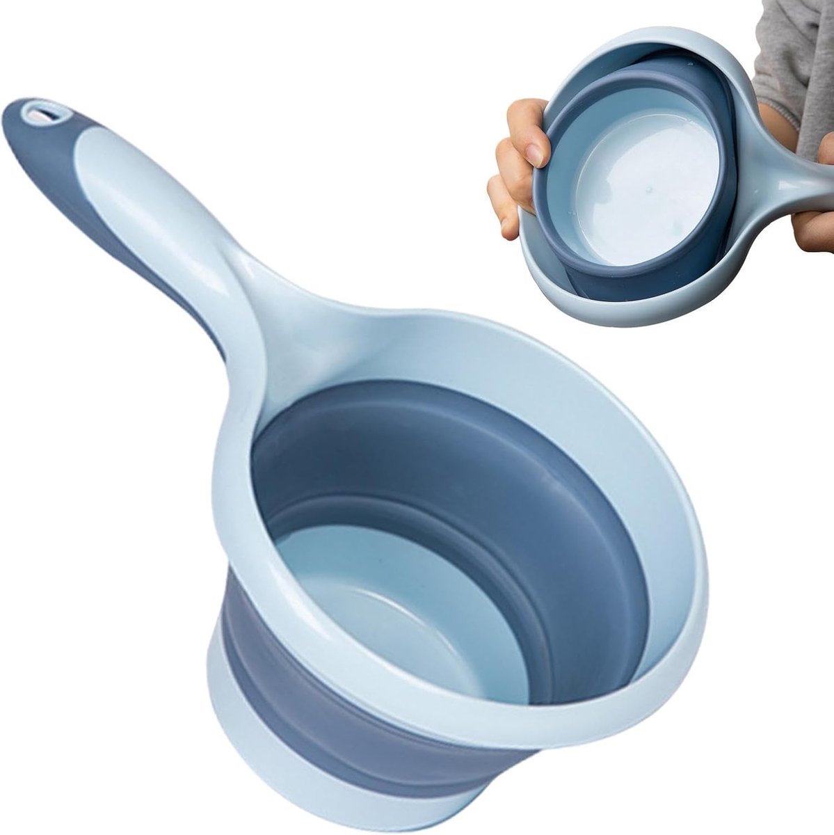 Portable Water Ladle - Foldable Water Ladle - Ladle with Handle - Easy to Store and Carry - For Kitchen/Bathroom/Camping/Hiking/Personal Care Routines/Pet Care - Garden Accessories - Plastic
